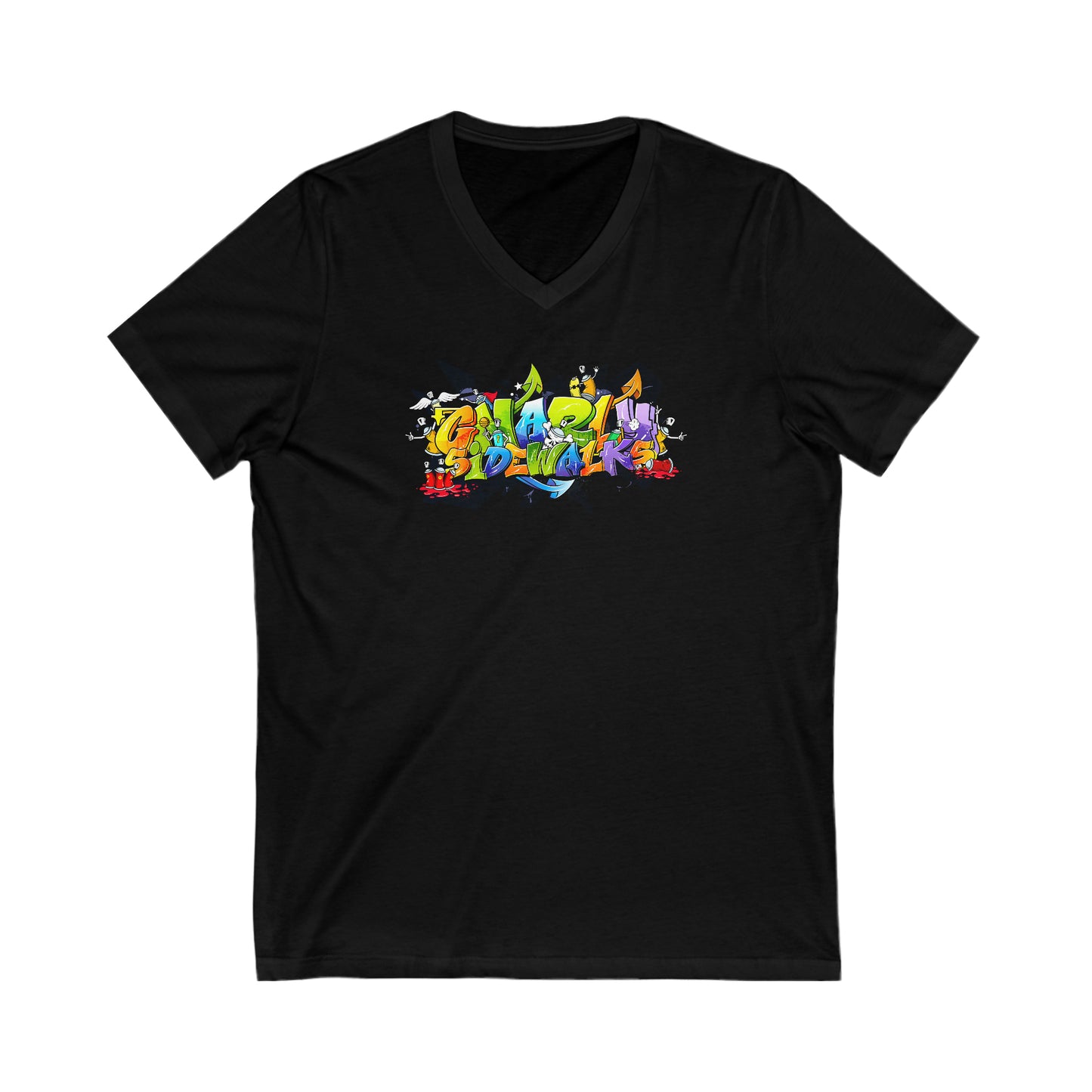 Gnarly Sidewalks - Graffiti -V-Neck Tee