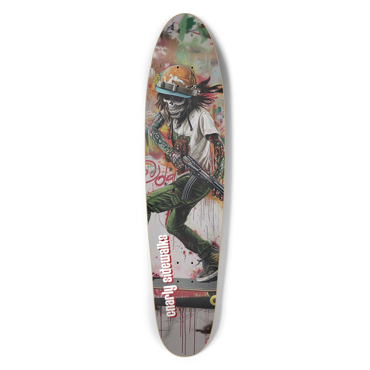 9.125" x 40.5" Gnarly Skeletal Longboard