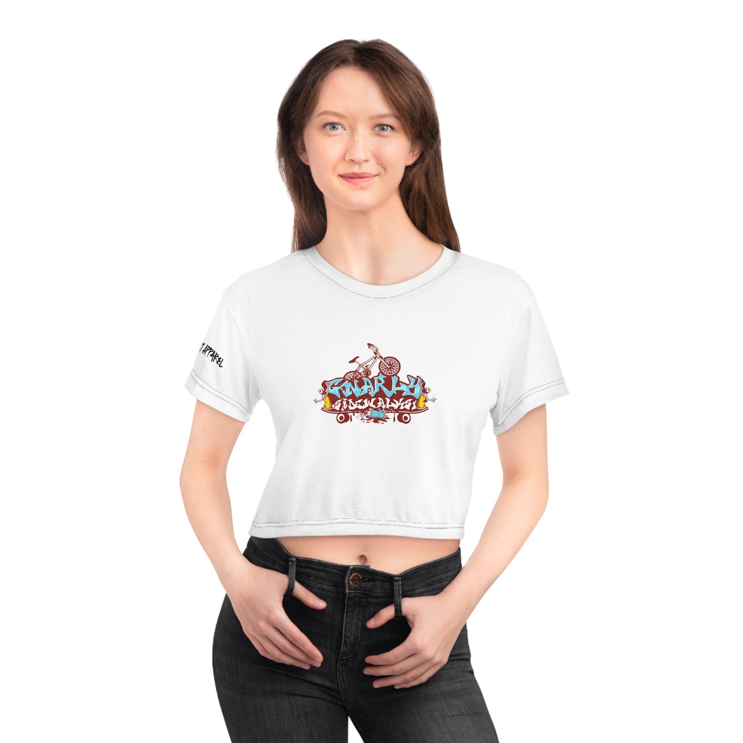 Gnarly Sidewalks - Women's Cropped T-Shirt