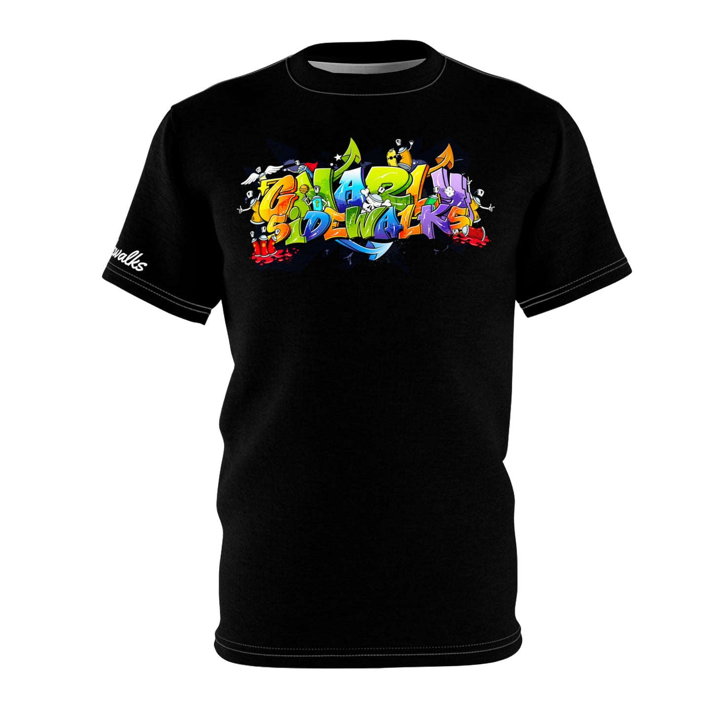 Gnarly Sidewalks - Graffiti - Black T-Shirt