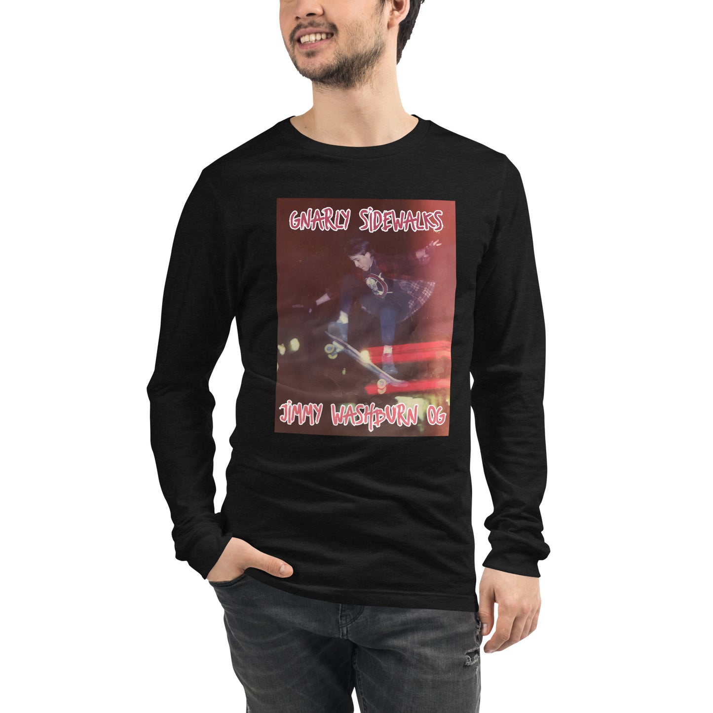 Gnarly Sidewalks - Jimmy Washburn OG - Long Sleeve Tee