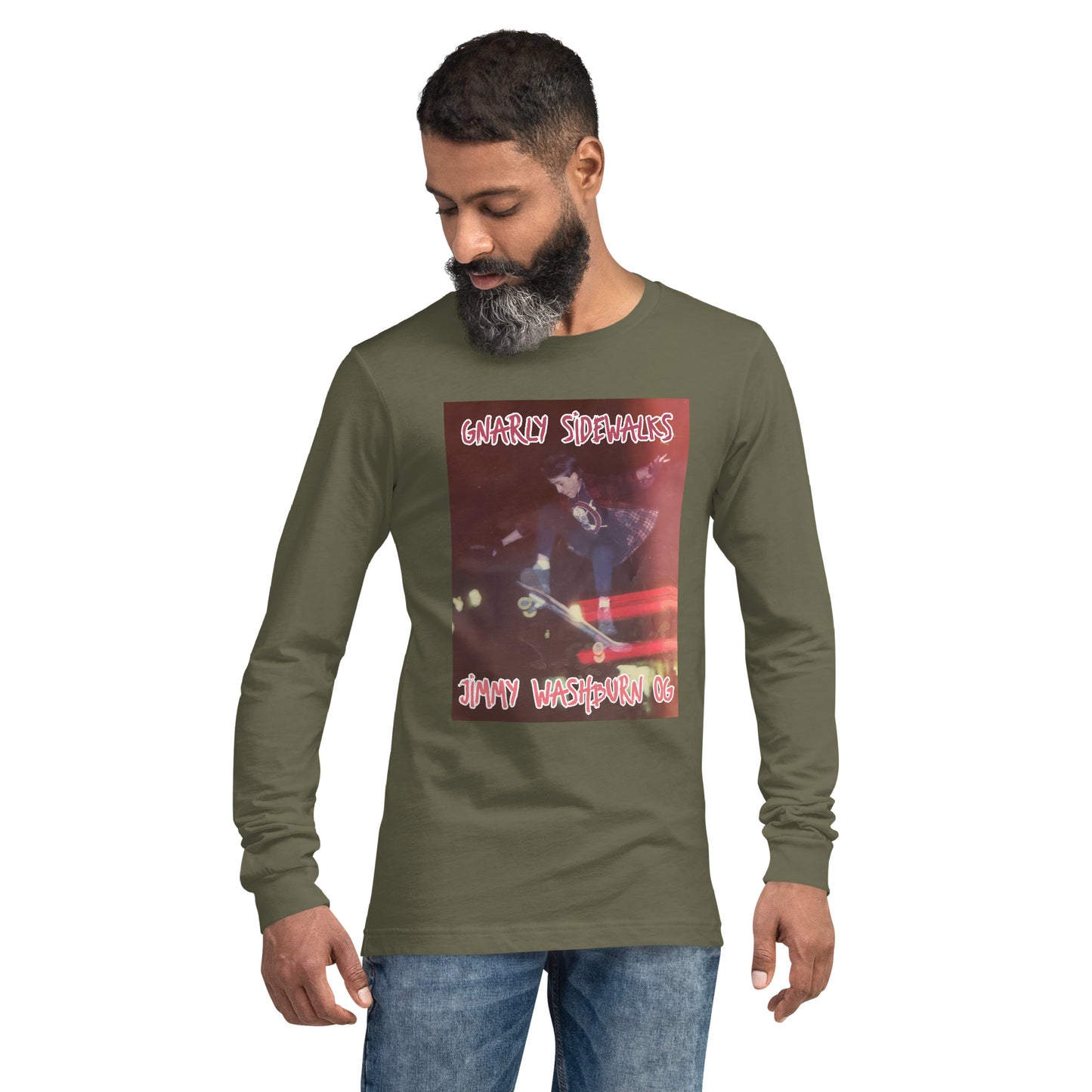 Gnarly Sidewalks - Jimmy Washburn OG - Long Sleeve Tee